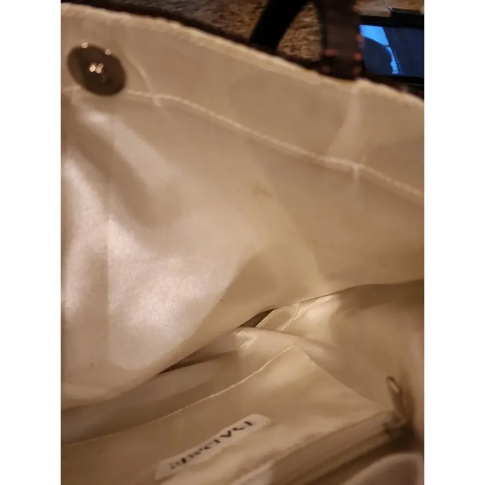 Barse‎ Womens Fully Beaded Square-hand Bag